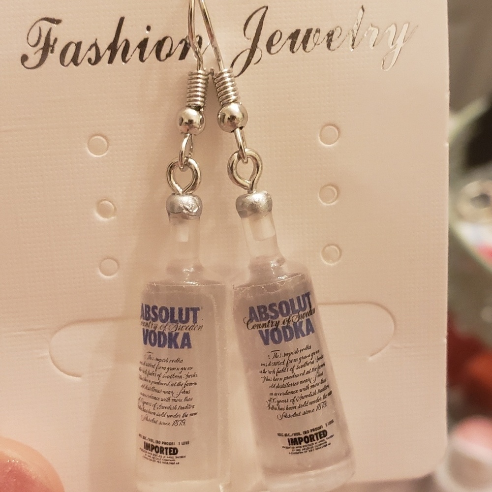Absolute vodka earrings